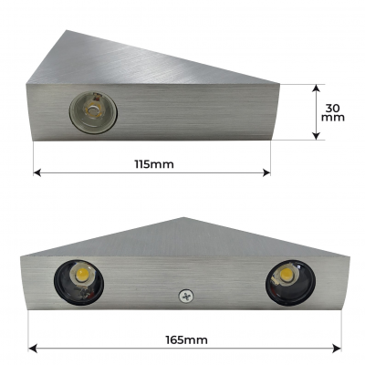 1044 - APLIQUE TRIANGULAR 4W - 12