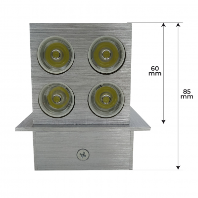 1048 - APLIQUE CUADRADO 8W - 13