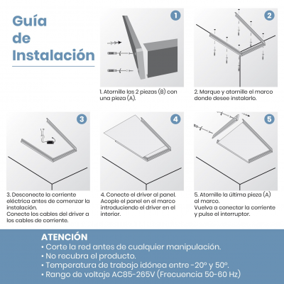 1325LM - SOPORTE PANEL 60x30 - INSTALACION