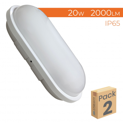 1656 - APLIQUE EXTERIOR OVAL - PACK2