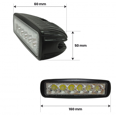 1284 - Foco Trabajo 18W - MEDIDAS