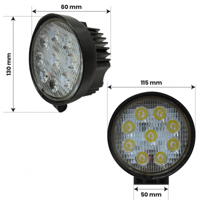 143 - Foco Trabajo 27W - MEDIDAS