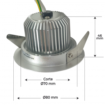573 - DRIVERLESS DOWNLIGHT 6W - MEDIDAS